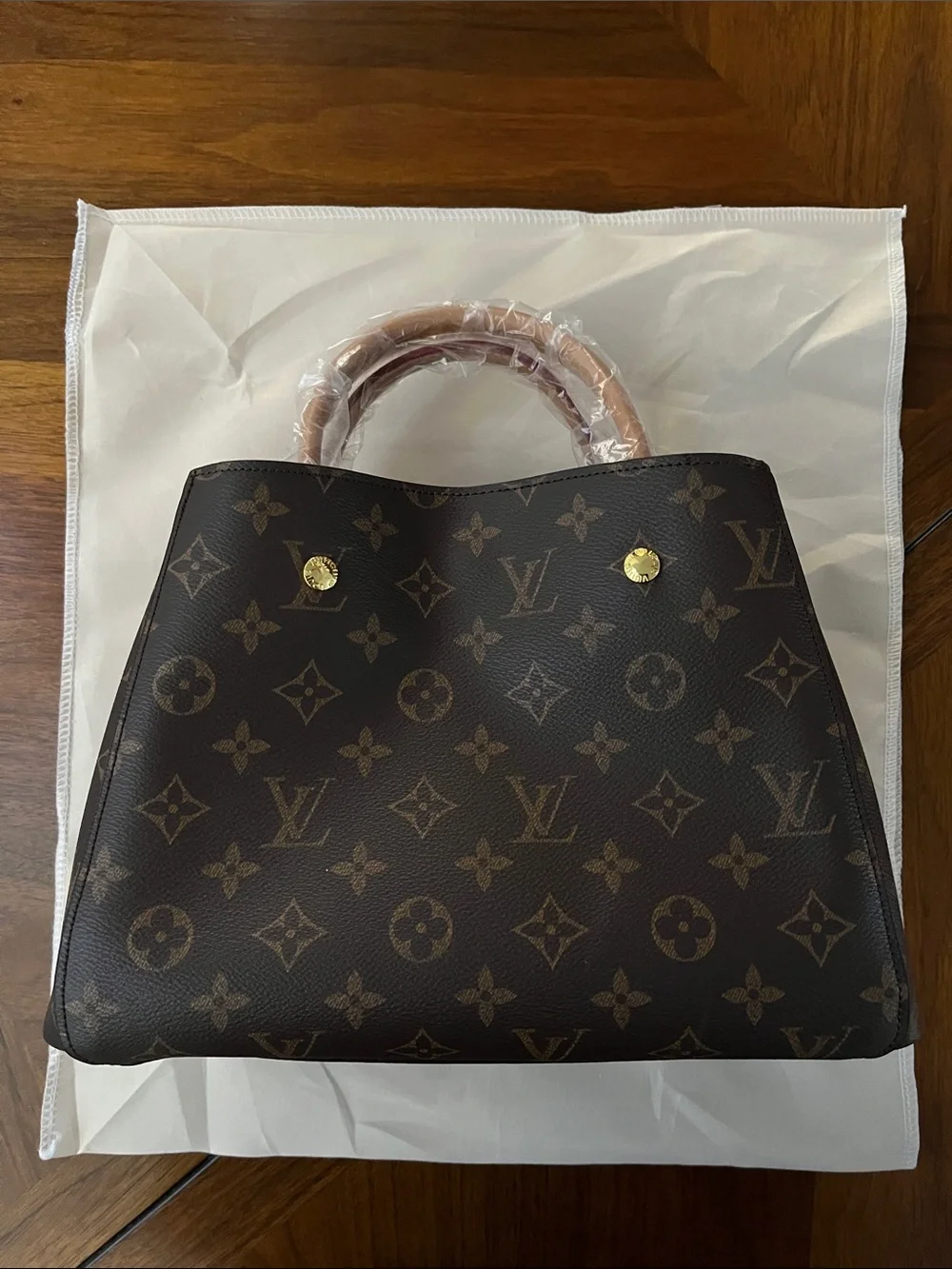 Brown Monogram Crossbody Satchel Handbag!